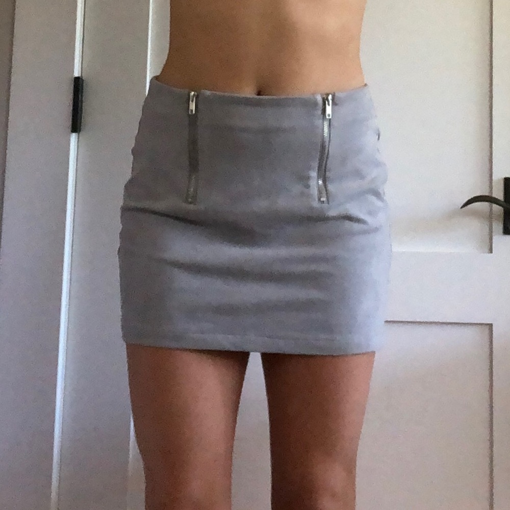 Suede skirt